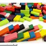 BlueSnail 10 Colors Authentic Standard Basswood Wooden Domino Blocks Set Kids Educational Racing Toy Tile Games240 pcs  B075FQVC4K